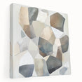 Minimalist Abstract Wall Art – Stone-Inspired Brown & Gray Canvas