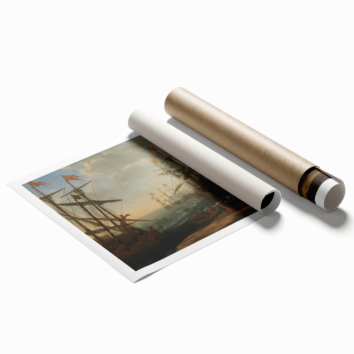 Baroque Maritime Scene: Classic Art Print with Nautical Grandeur