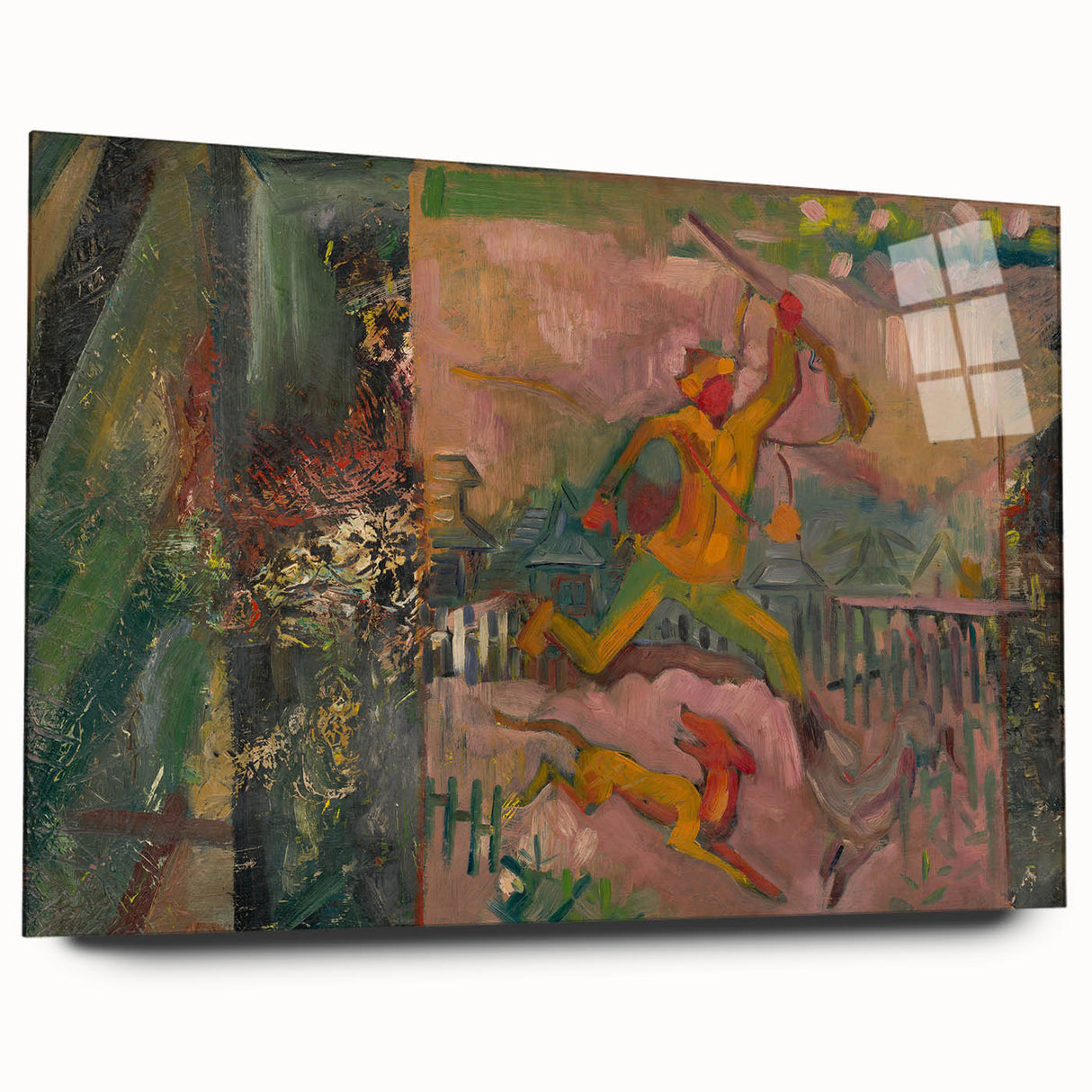 Expressionist Art - Running Hunter with Rifle by Arnold Peter Weisz-Kubínčan