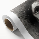 Expressive Monochrome Wall Art - Emotional Portrait by Odilon Redon