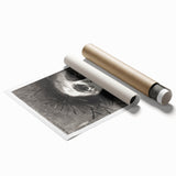 Expressive Monochrome Wall Art - Emotional Portrait by Odilon Redon