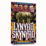 Lynyrd Skynyrd 2012 Concert Poster - Retro Rock Wall Art