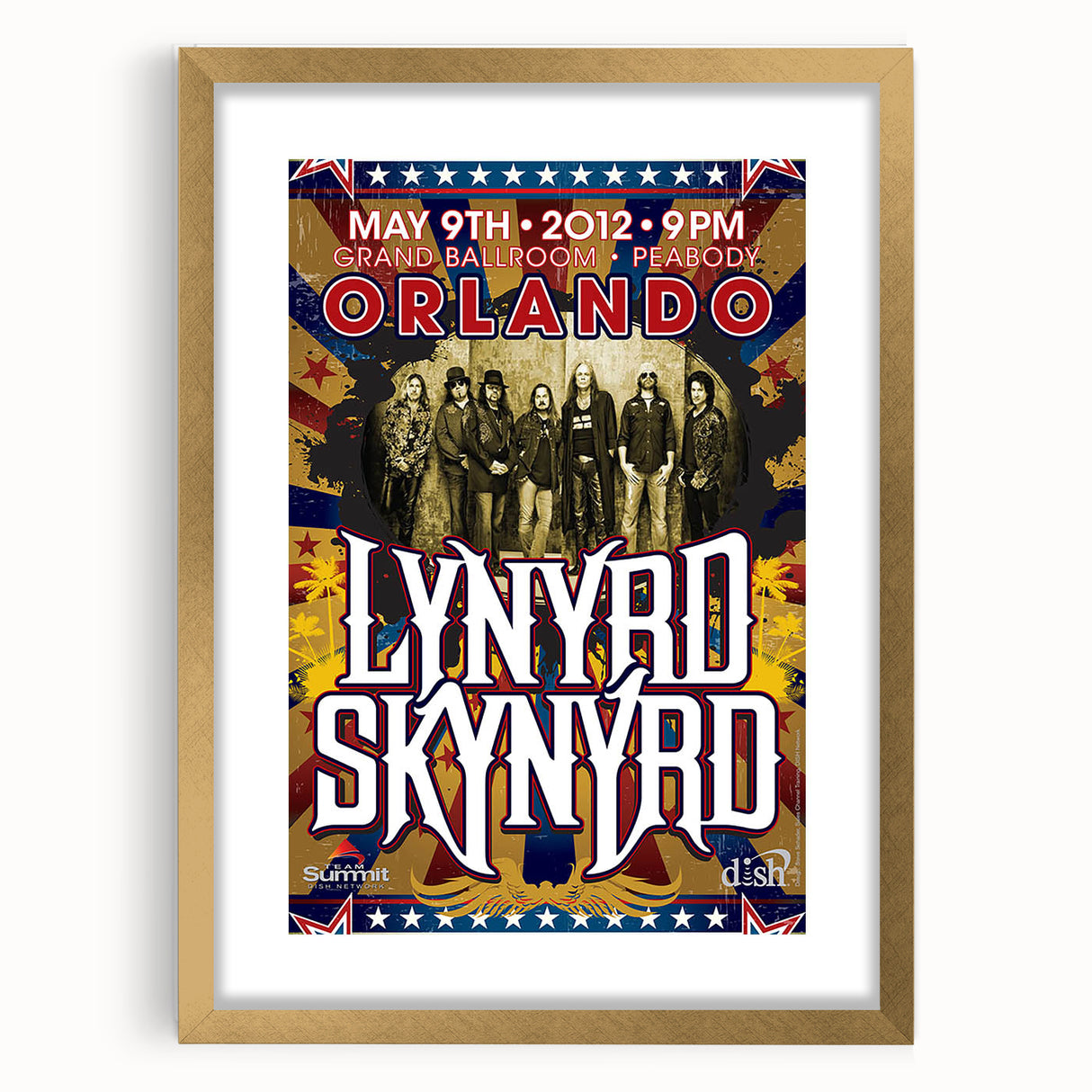 Lynyrd Skynyrd 2012 Concert Poster - Retro Rock Wall Art