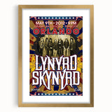 Lynyrd Skynyrd 2012 Concert Poster - Retro Rock Wall Art