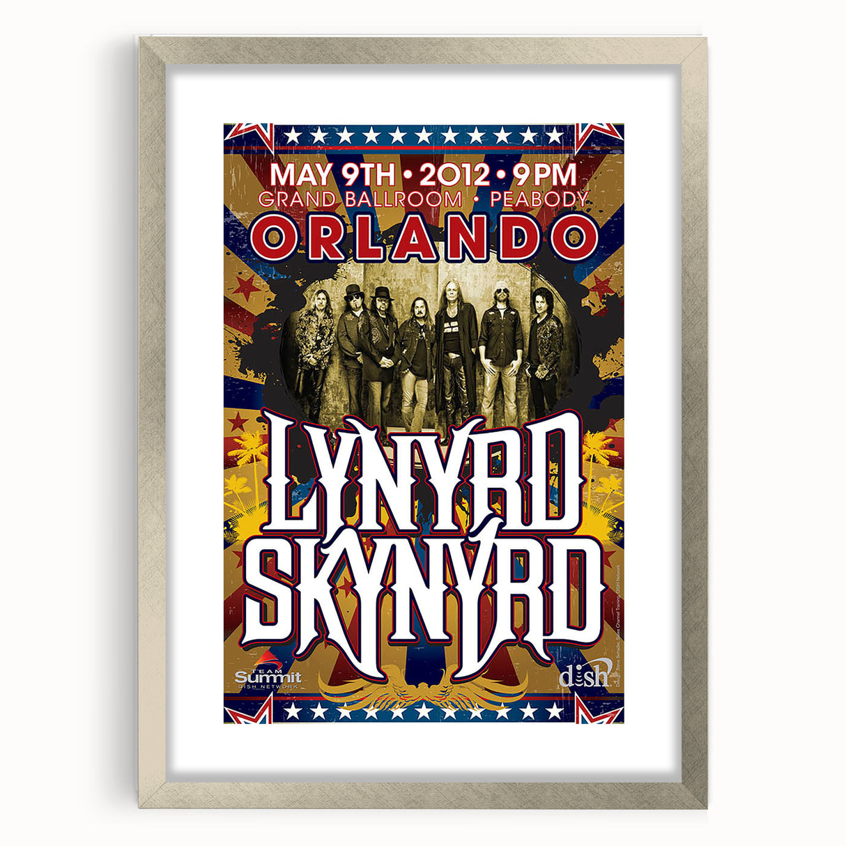 Lynyrd Skynyrd 2012 Concert Poster - Retro Rock Wall Art