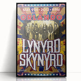 Lynyrd Skynyrd 2012 Concert Poster - Retro Rock Wall Art