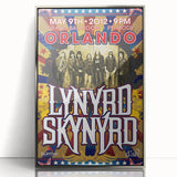 Lynyrd Skynyrd 2012 Concert Poster - Retro Rock Wall Art