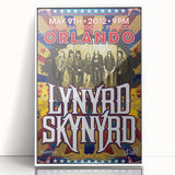 Lynyrd Skynyrd 2012 Concert Poster - Retro Rock Wall Art