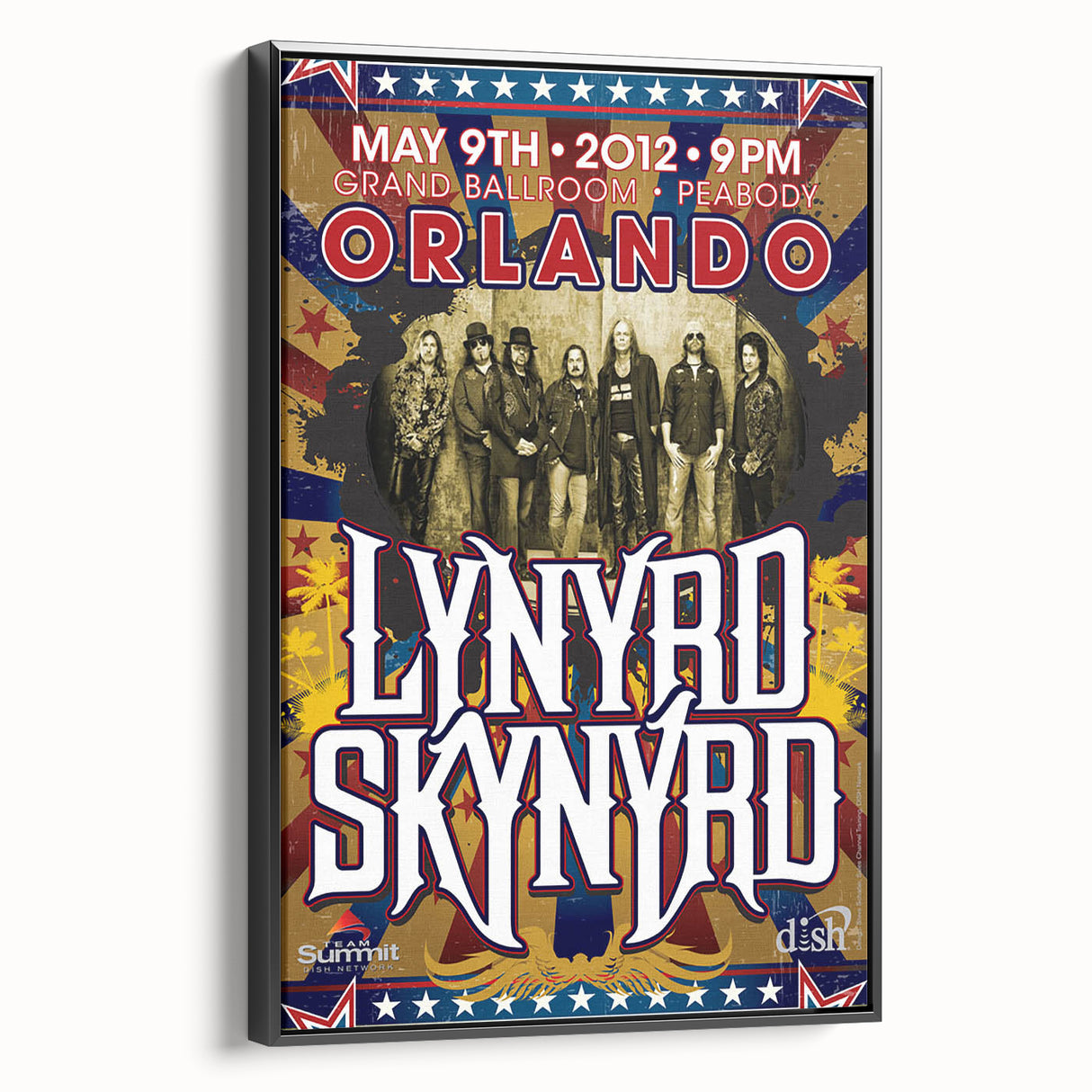Lynyrd Skynyrd 2012 Concert Poster - Retro Rock Wall Art