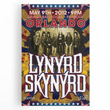 Lynyrd Skynyrd 2012 Concert Poster - Retro Rock Wall Art