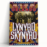 Lynyrd Skynyrd 2012 Concert Poster - Retro Rock Wall Art