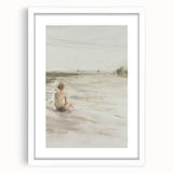 Abstract figurative art frame with a matte white finish showcasing vibrant colors and unique shapes, ideal for modern home decor and artistic displays.