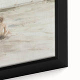 Close-up of abstract figurative framed canvas art showcasing vibrant colors and intricate details, perfect for modern home decor and artistic expression.