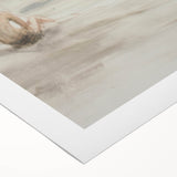 Abstract figurative rolled canvas artwork featuring vibrant colors and dynamic shapes, ideal for modern home decor. The piece showcases an artistic blend of forms and textures, elegantly wrapped for secure shipping. Perfect for adding a contemporary touch to any space.