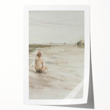 Abstract figurative art print showcasing vibrant colors and dynamic shapes, rolled and ready for display, ideal for modern home decor.