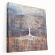 Stretched canvas artwork showcasing vibrant abstract floral designs in rich colors, viewed from the side, perfect for enhancing modern home decor.