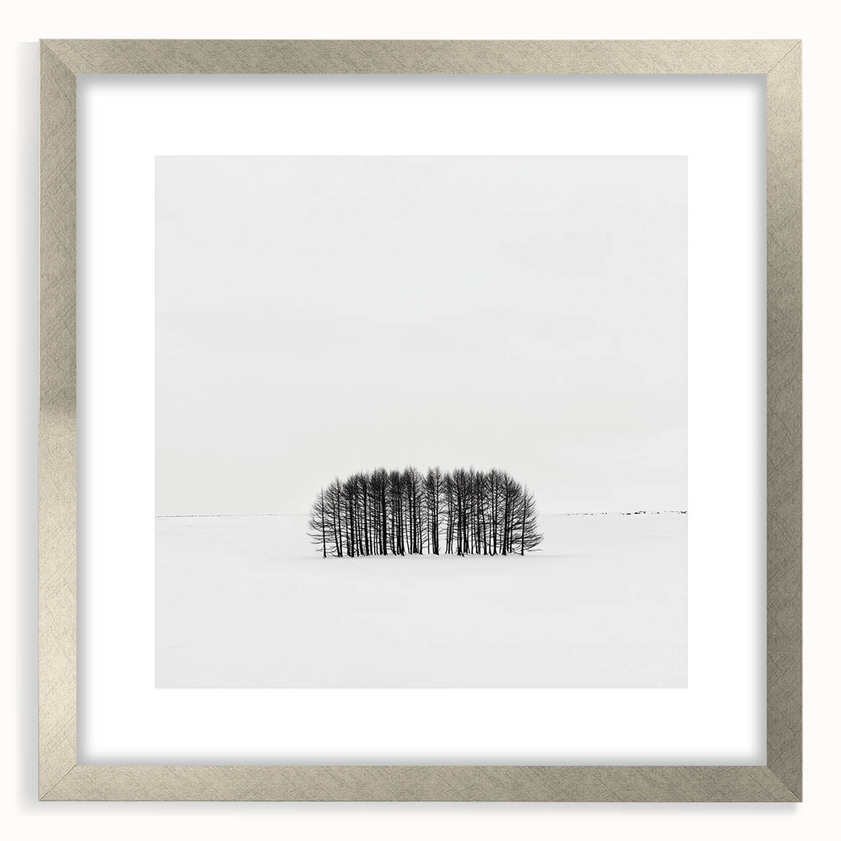 Abstract landscape artwork framed in a sleek silver frame, showcasing vibrant colors and intricate details, perfect for modern home decor or office settings.