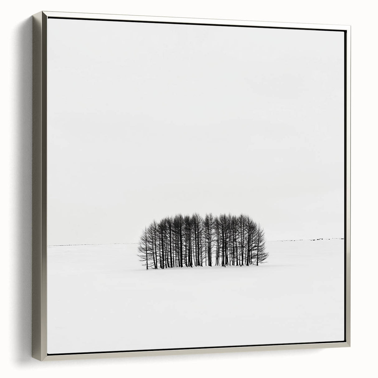 Abstract landscape art canvas featuring vibrant colors and textured design, framed in silver, showcasing a modern aesthetic suitable for home decor.