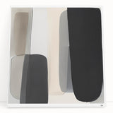 Modern Monochrome Abstract Wall Art – Black, Gray & Beige Canvas
