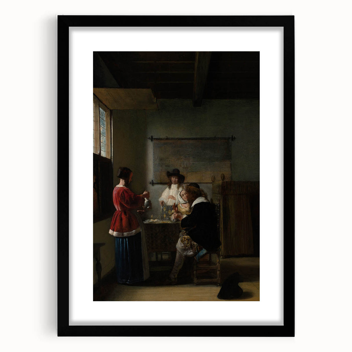 Baroque Interior Scene: Classic Art Print with Timeless Refinement