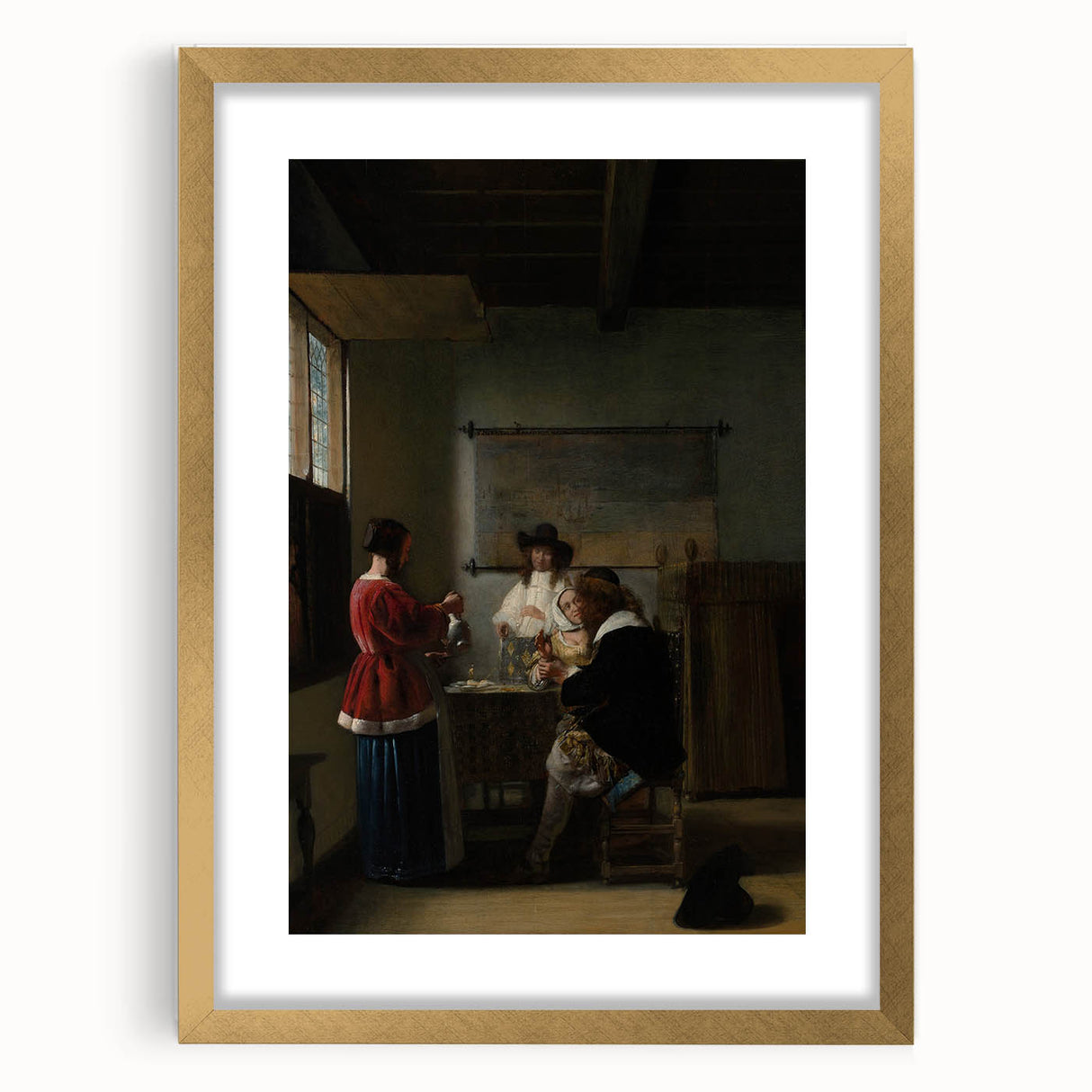 Baroque Interior Scene: Classic Art Print with Timeless Refinement