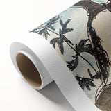 Abstract Snowy Landscape Wall Art - Modern Winter Rooftop Decor