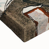 Abstract Snowy Landscape Wall Art - Modern Winter Rooftop Decor