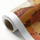 Art Deco style poster featuring a fall landscape on rolled canvas, ideal for nursery wall art or dining room decor.