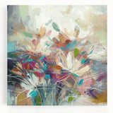 Modern Dining Room Art - Elegant Floral Canvas for Dining Spaces