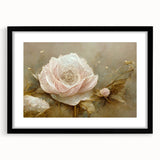Elegant Floral Living Room Wall Art – Romantic Canvas Print