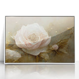 Elegant Floral Living Room Wall Art – Romantic Canvas Print