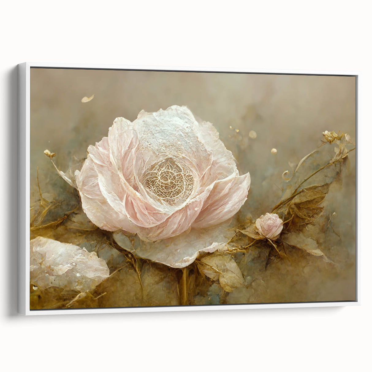 Elegant Floral Living Room Wall Art – Romantic Canvas Print