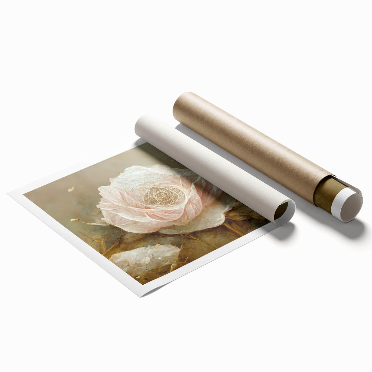 Elegant Floral Living Room Wall Art – Romantic Canvas Print