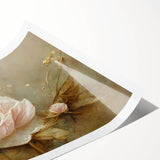 Elegant Floral Living Room Wall Art – Romantic Canvas Print