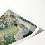 Abstract figurative art print showcasing vibrant colors and dynamic shapes, rolled and ready for display. Ideal for modern home decor and artistic expression.