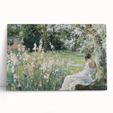 Abstract figurative canvas artwork featuring vibrant colors and dynamic shapes, leaning against a textured wall, perfect for modern home decor or art enthusiasts.