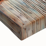 Close-up of an abstract floral stretched canvas artwork showcasing vibrant colors and intricate details, ideal for modern home decor.