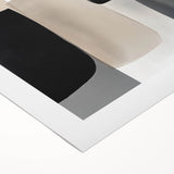Minimalist Abstract Wall Art – Black, Beige & Gray Modern Canvas