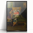 Baroque Bedside Scene: Classic Art Print with Emotional Intimacy