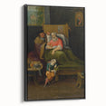 Baroque Bedside Scene: Classic Art Print with Emotional Intimacy
