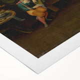 Baroque Bedside Scene: Classic Art Print with Emotional Intimacy