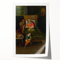 Baroque Bedside Scene: Classic Art Print with Emotional Intimacy