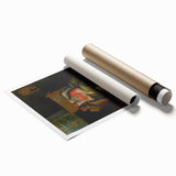 Baroque Bedside Scene: Classic Art Print with Emotional Intimacy