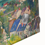 Panoramic Village Landscape Wall Art - Vibrant Modern Countryside Decor