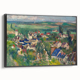 Panoramic Village Landscape Wall Art - Vibrant Modern Countryside Decor
