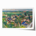Panoramic Village Landscape Wall Art - Vibrant Modern Countryside Decor