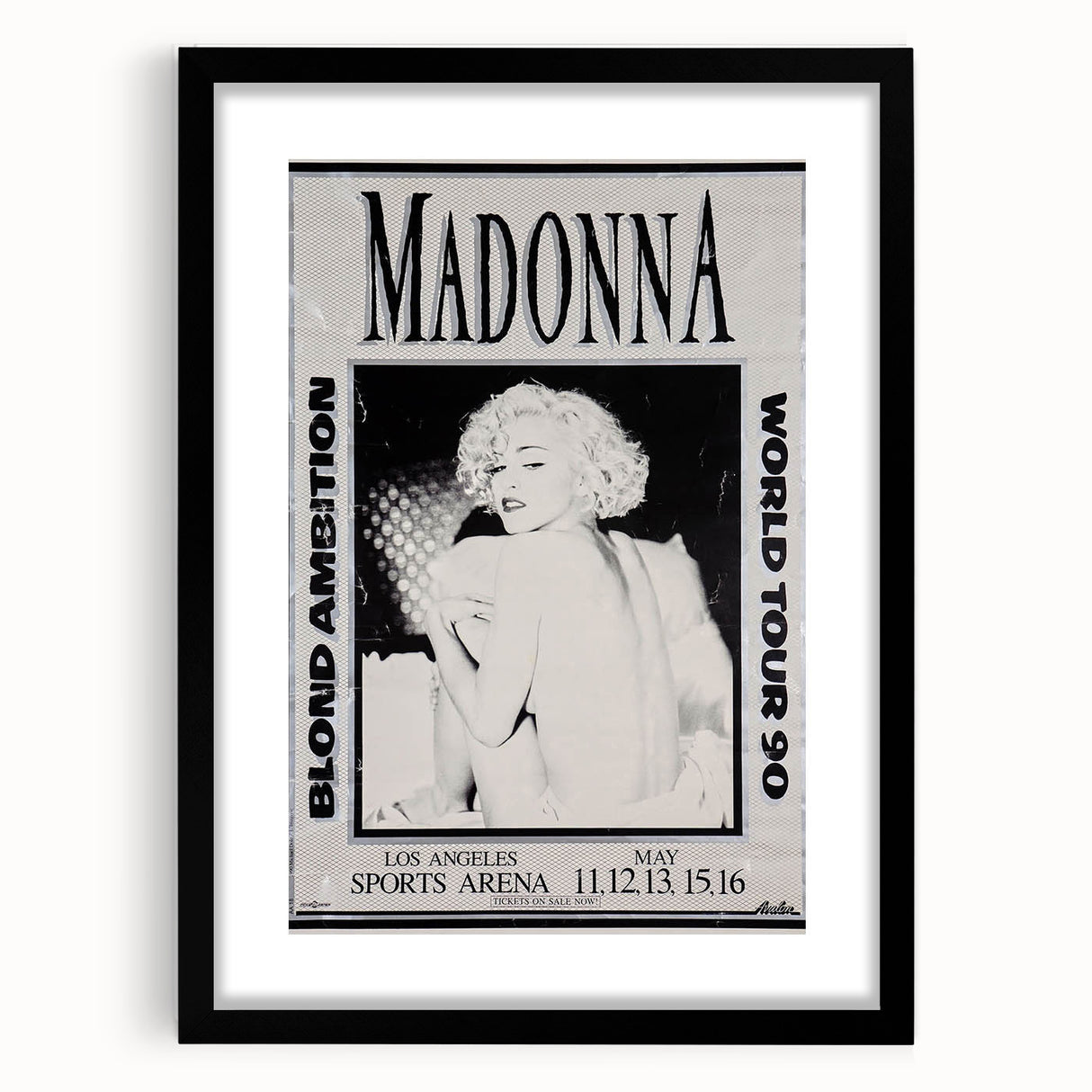 Madonna Blond Ambition 1990 Tour Poster - Retro Pop Wall Art