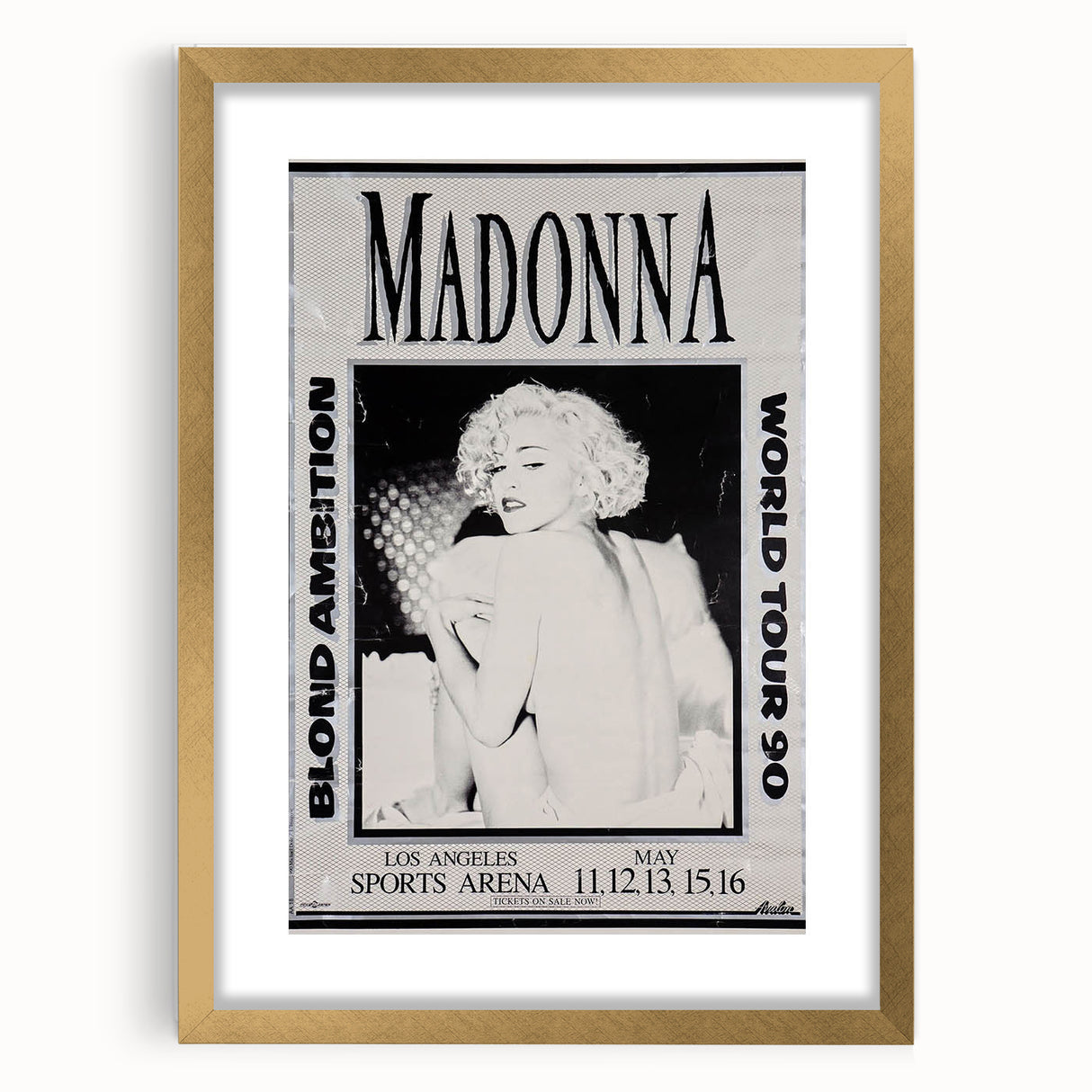 Madonna Blond Ambition 1990 Tour Poster - Retro Pop Wall Art