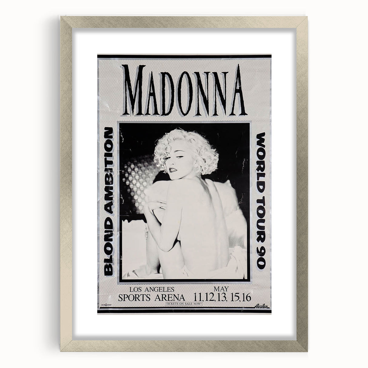 Madonna Blond Ambition 1990 Tour Poster - Retro Pop Wall Art