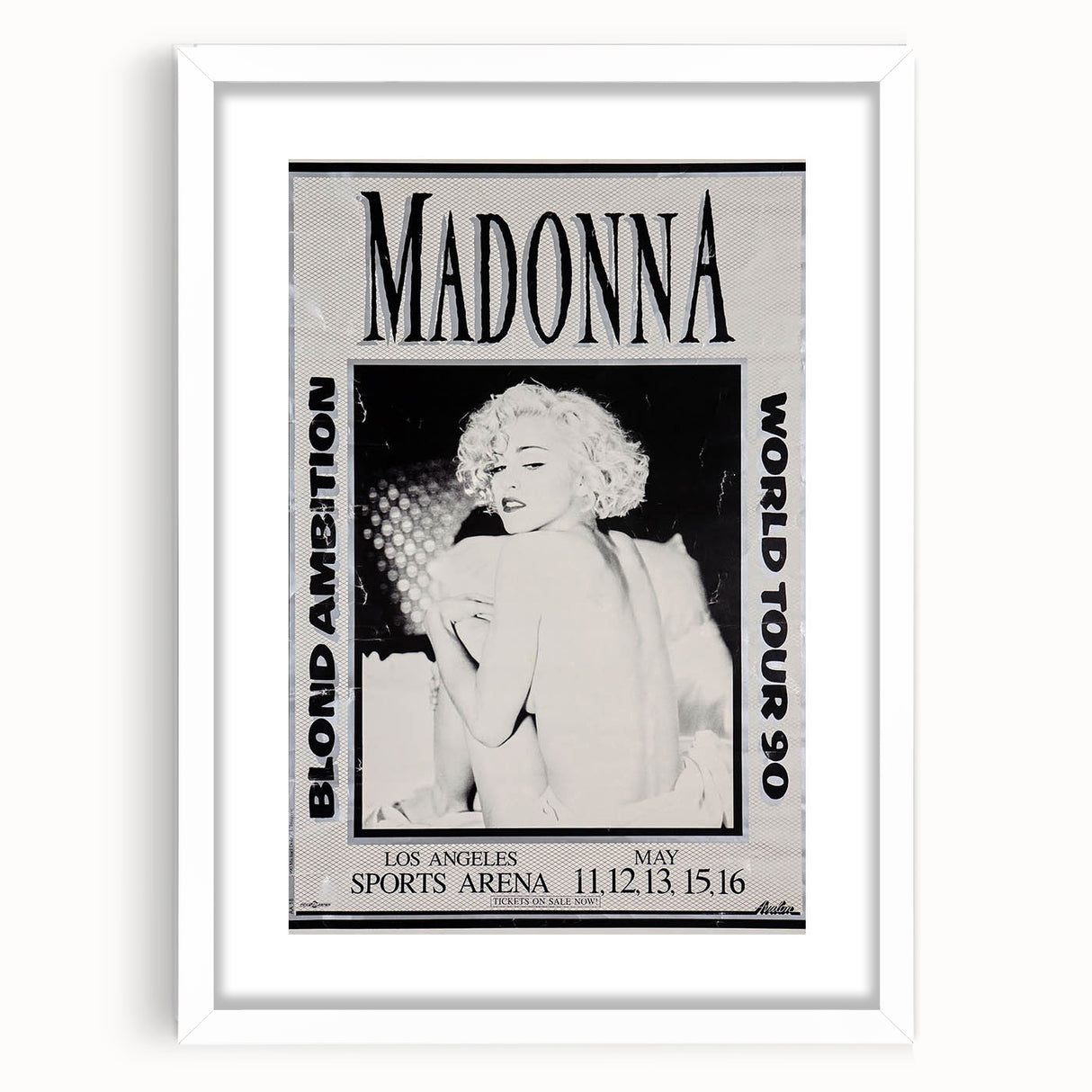 Madonna Blond Ambition 1990 Tour Poster - Retro Pop Wall Art
